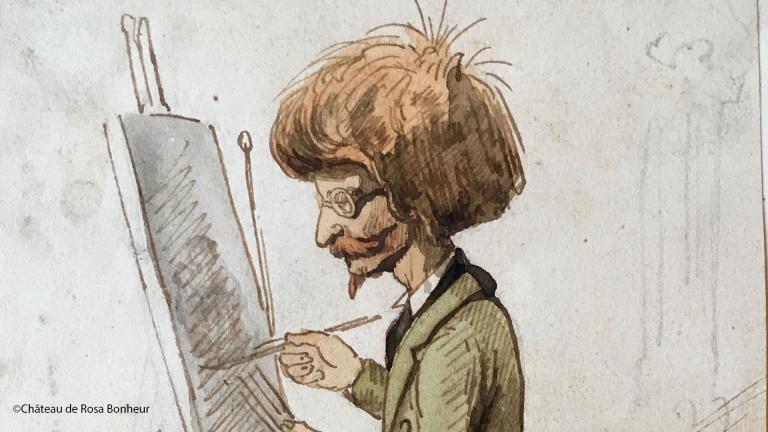 Caricature réalisée par l'artiste Rosa Bonheur
